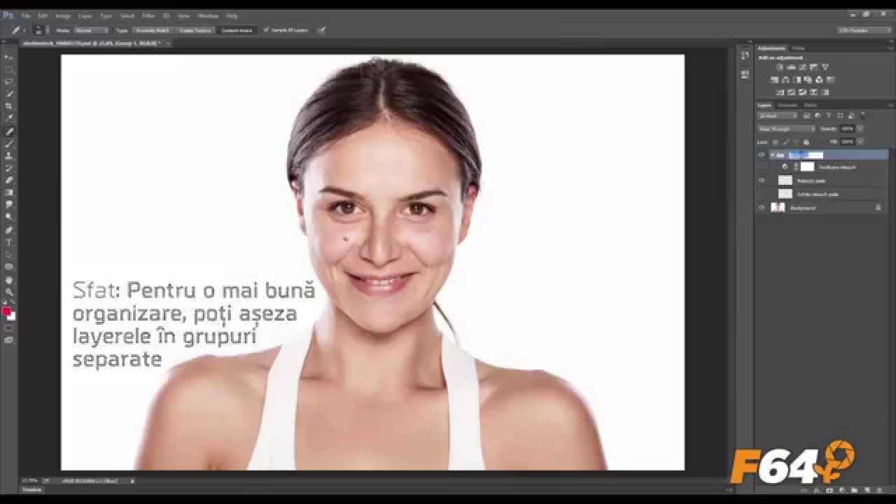 Invata sa editezi portretul perfect: editarea pielii