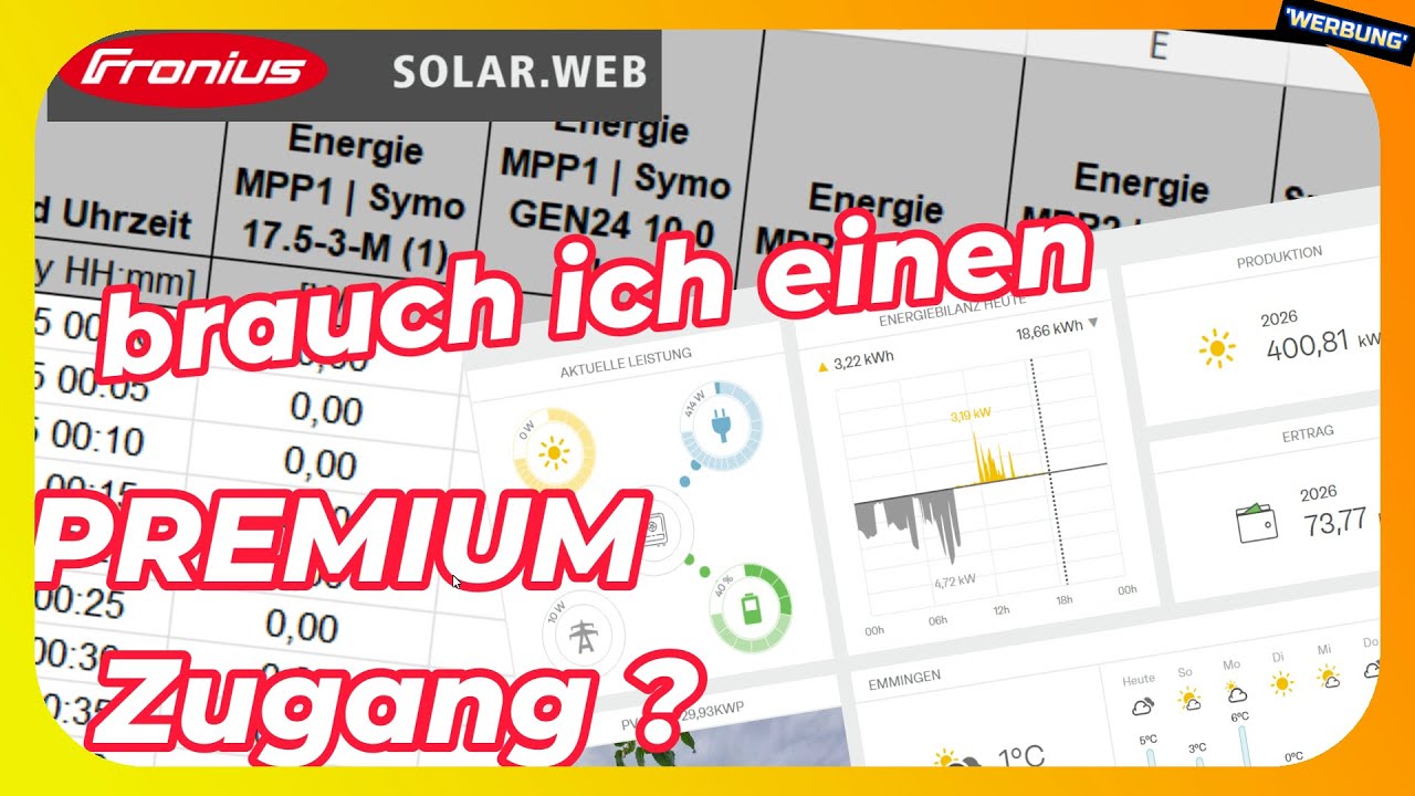 Fronius Premium Zugang, brauch ich das ? Ja oder doch Nein !