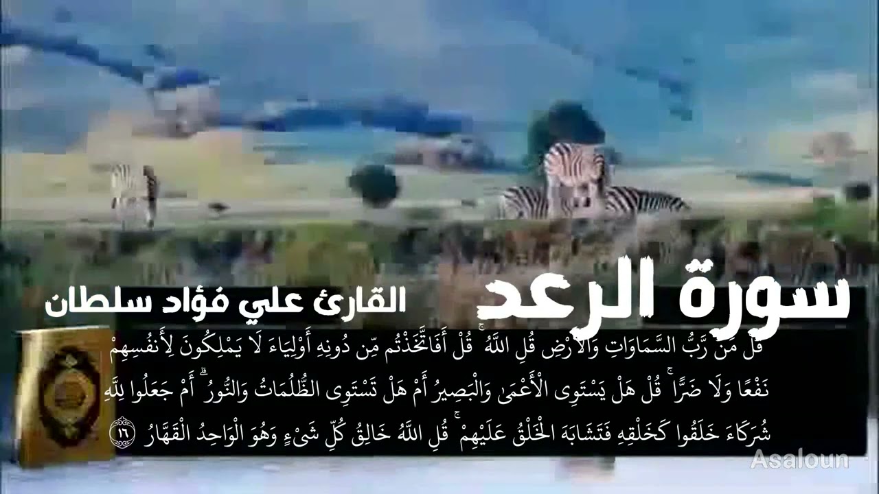 ترتيل من سورة الرعد برواية قالون عن نافع المدني بصوت الشيخ علي فؤاد سلطان 