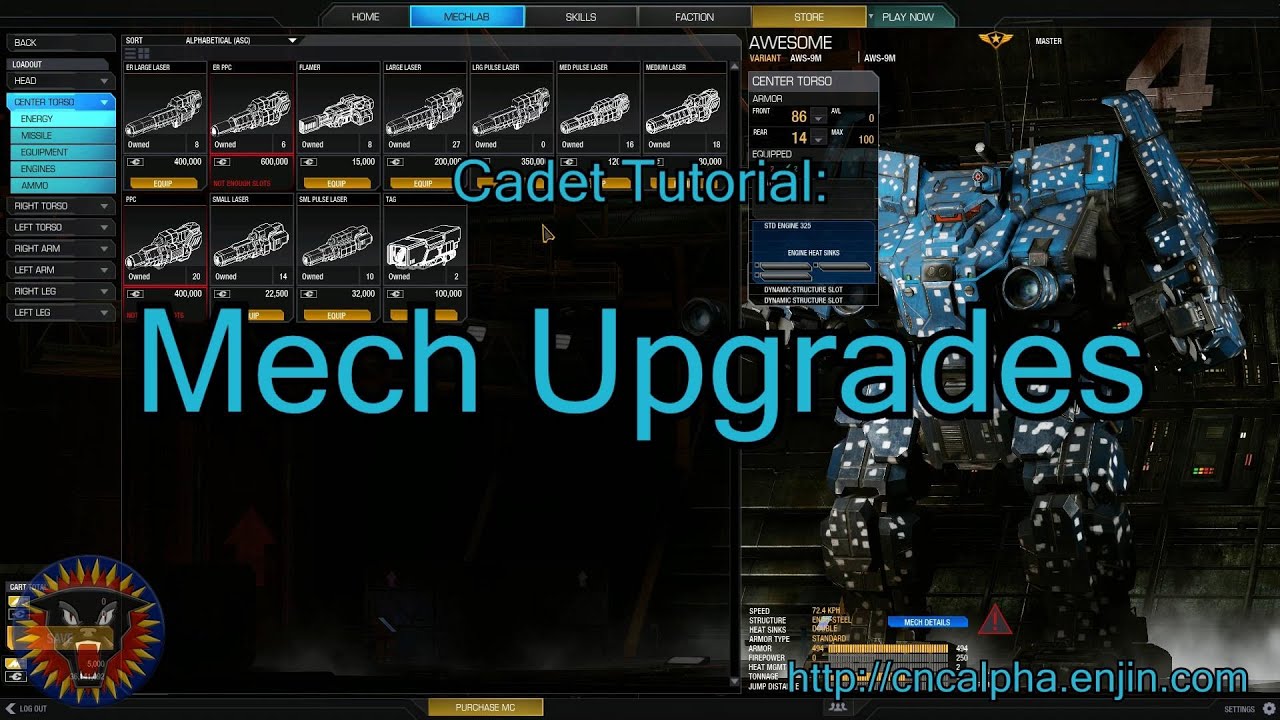 MWO Tutorial - Mech Upgrades