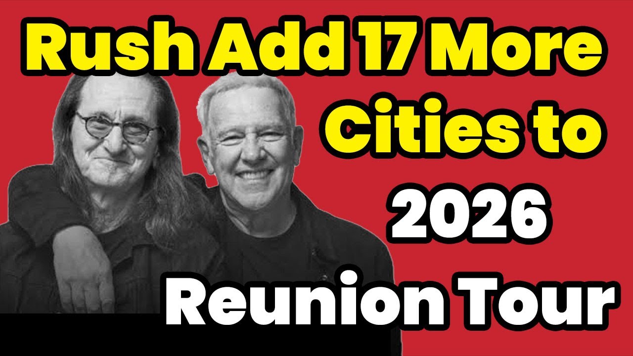Rush добавляет ещё 17 городов в турне Reunion Tour 2026 года