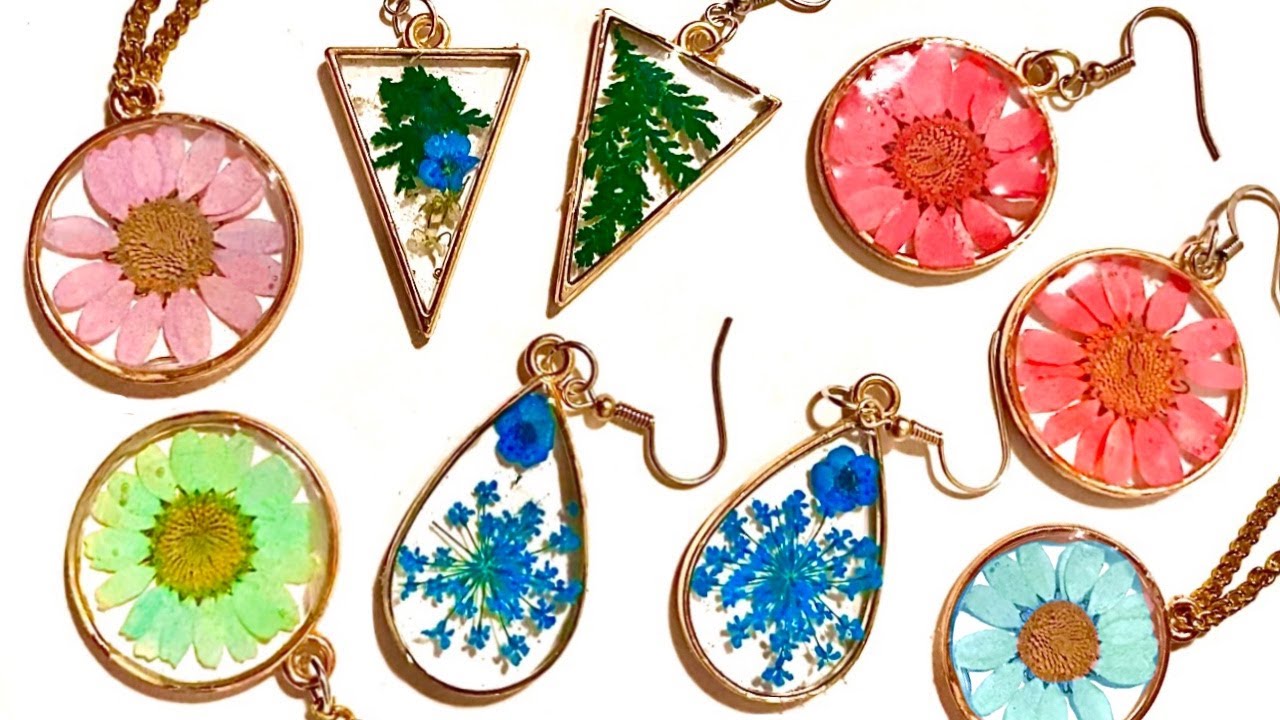 How I Make Resin Earrings with Pressed Flowers