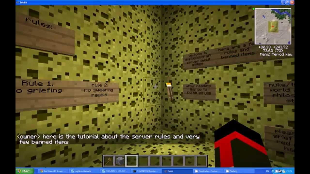 New! Explosioncraft server tekkit very few banned items!!!