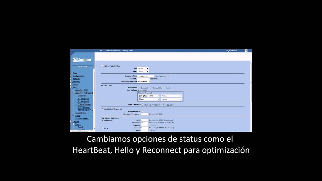 Webcast Juniper SSG5-HA