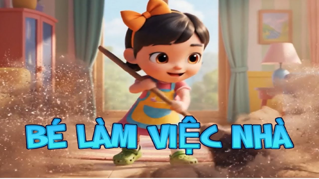 BÉ LÀM VIỆC NHÀ📍 Hoạt hình thiếu nhi. Nhạc hay cho bé vui