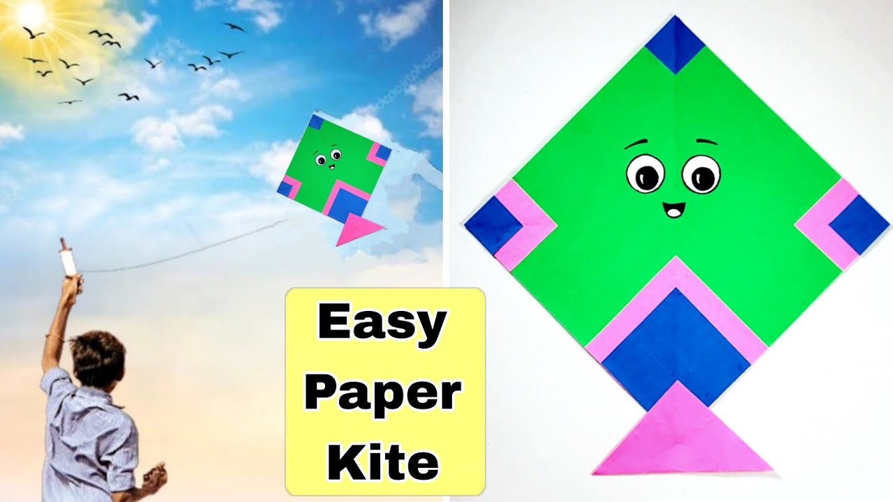 Easy Paper Kite making at Home || Kite Decoration ideas || Kite making Competition || DIY