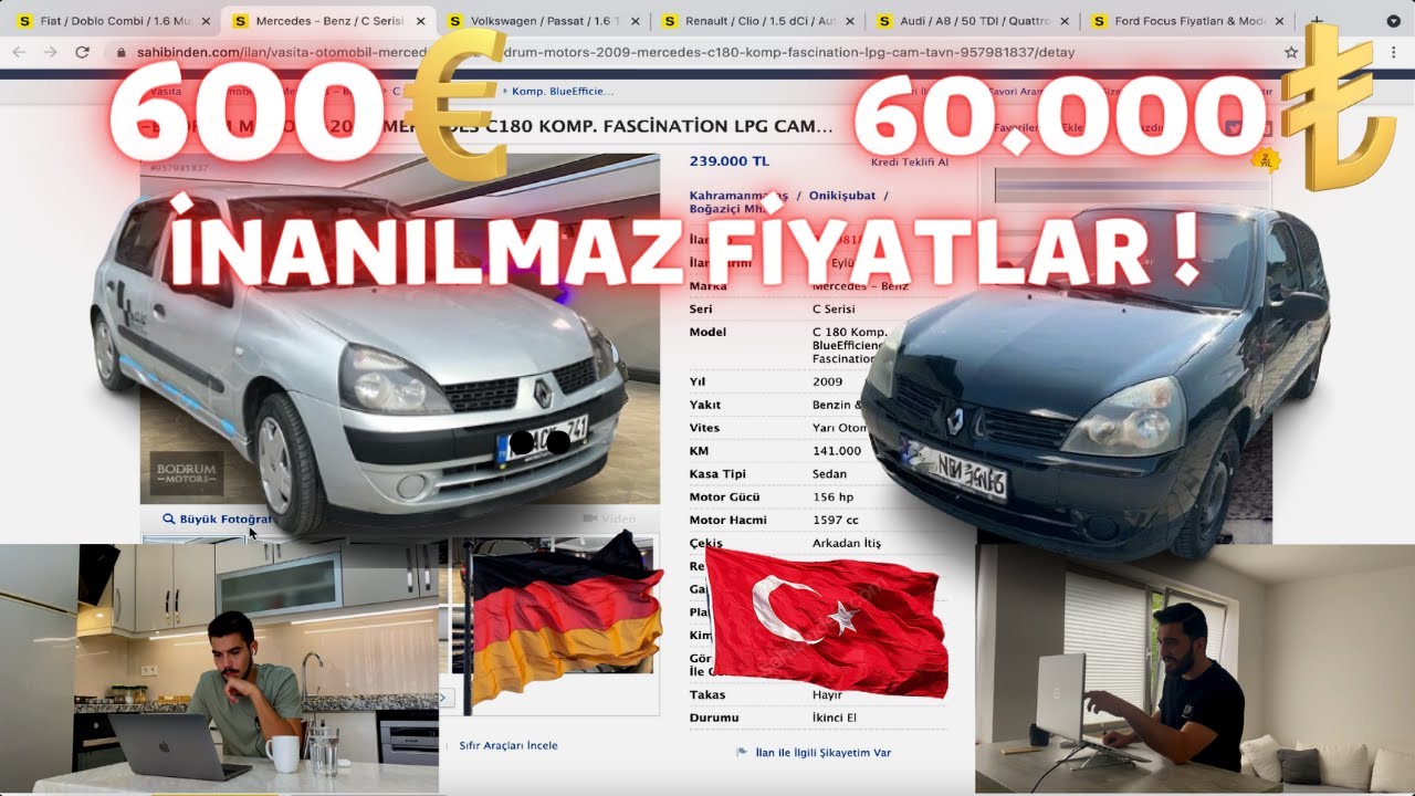 BU FİYATLARA İNANAMICAKSINIZ ! ALMANYA TÜRKİYE ARABA FİYATLARI / TELEFON PARASINA MERCEDES ALMAK !
