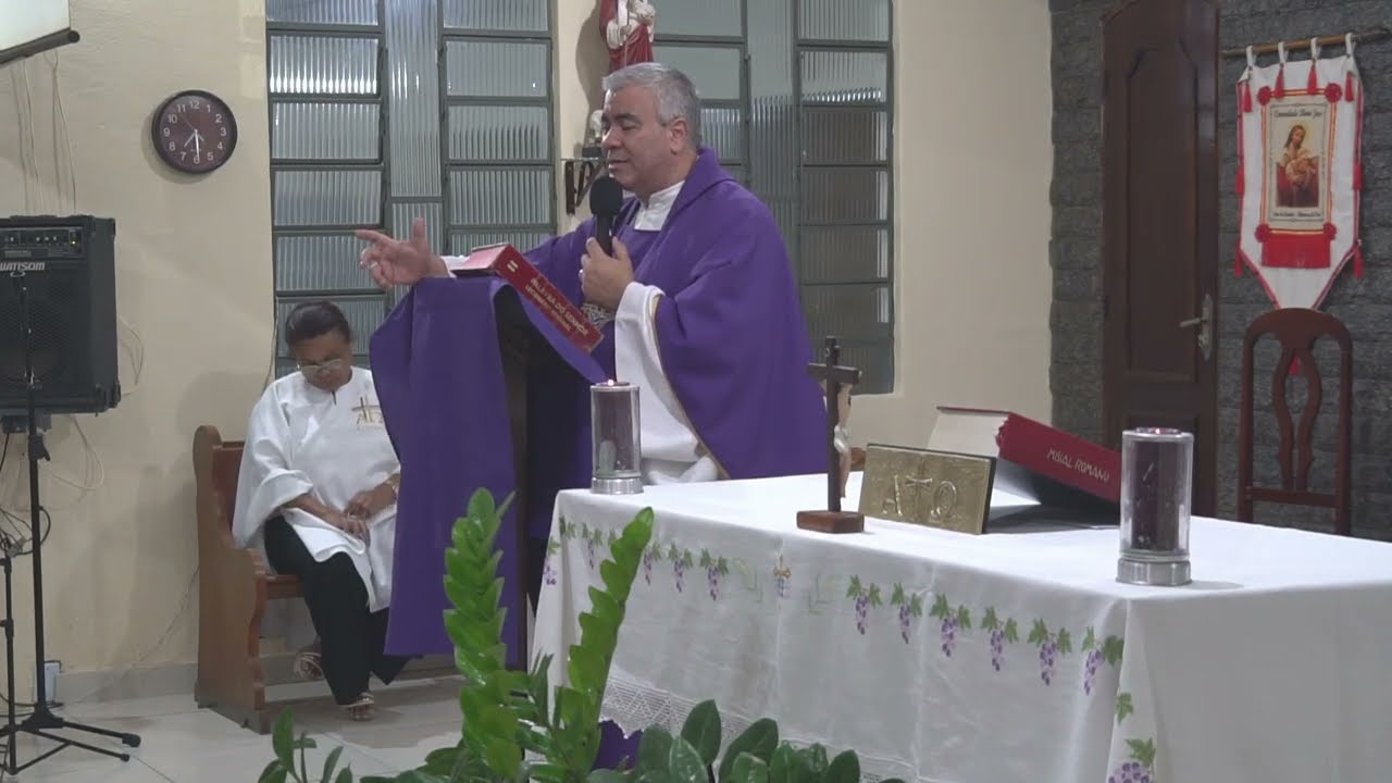 04/03/2026 - Santa Missa da Quarta feira - Pároco Padre Carlos Alberto Júnior - Barra do Piraí - RJ.