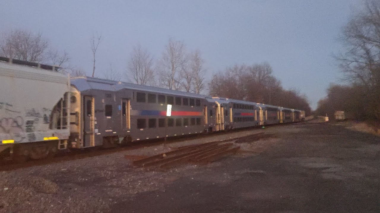NS 13Z at Buttonwood with 5 New Jersey Transit Passenger Cars 