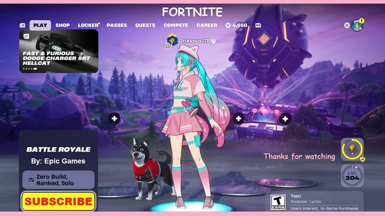 Fortnite: Battle Royale Ranked Solo Gameplay | Neko Hatsune Miku