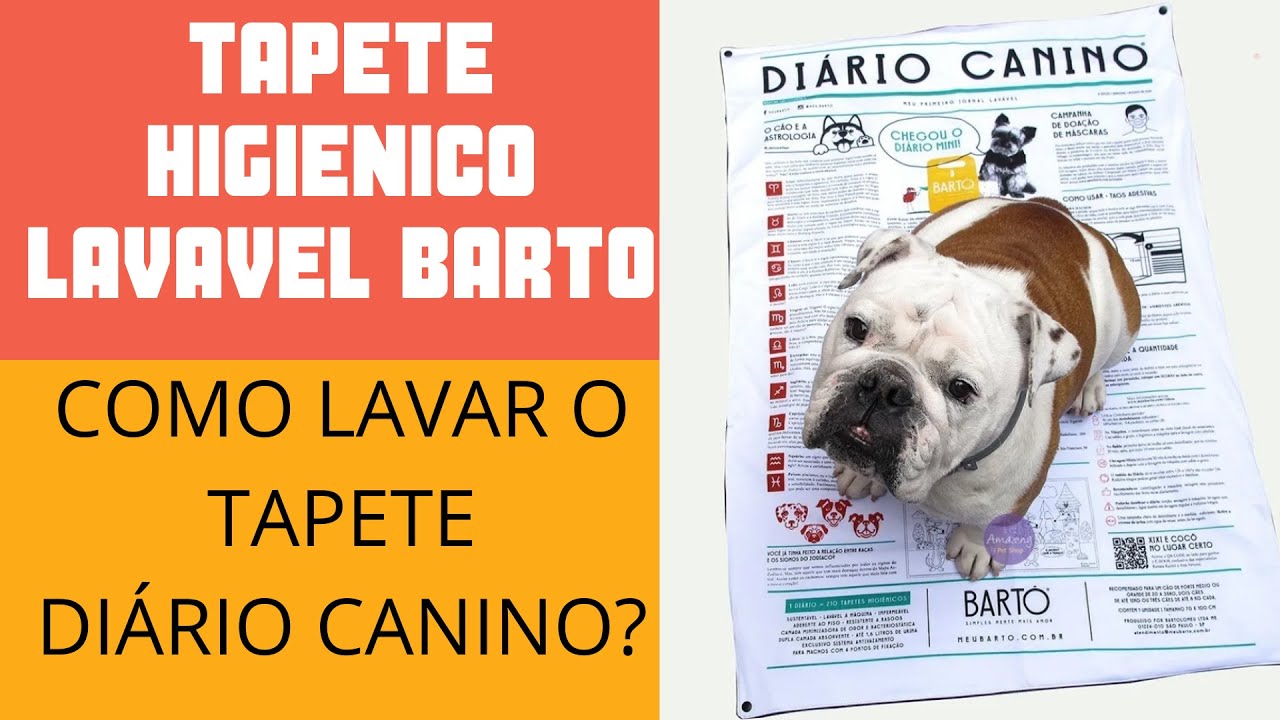 Tapete Higienico Lavavel Meu Barto. Como lavar o tapete Diário Canino?