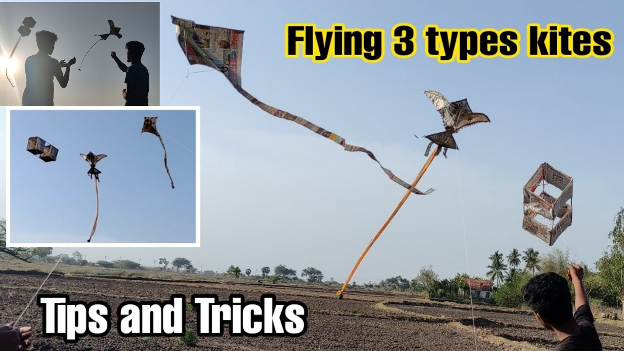 How to fly a three types kites & Tips and Tricks in tamil