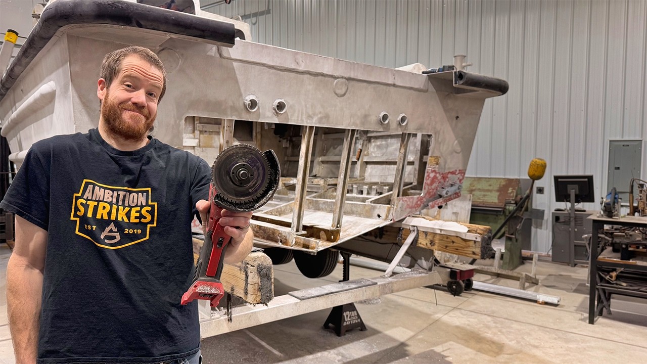 Cutting Away Years of Corrosion - Aluminum Navy Boat Repairs