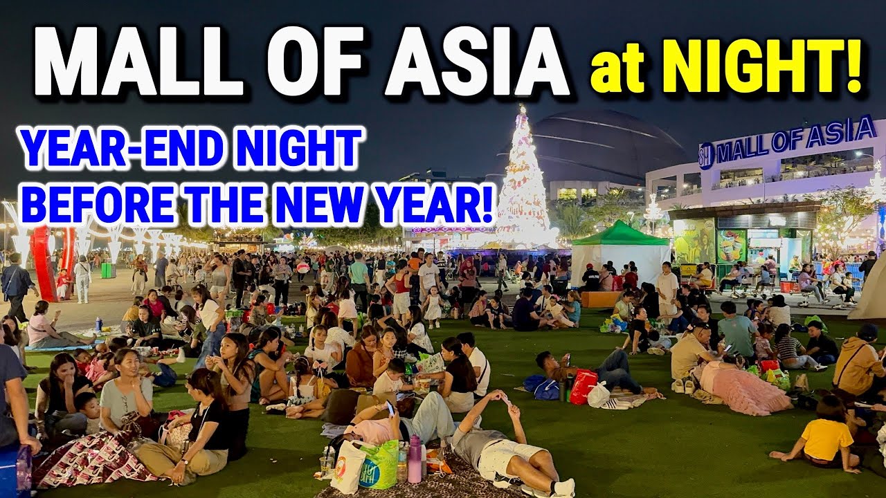 Philippines 🇵🇭 SM MALL OF ASIA at NIGHT &ndash; NEW YEAR | Year-End Walk at SM by the Bay