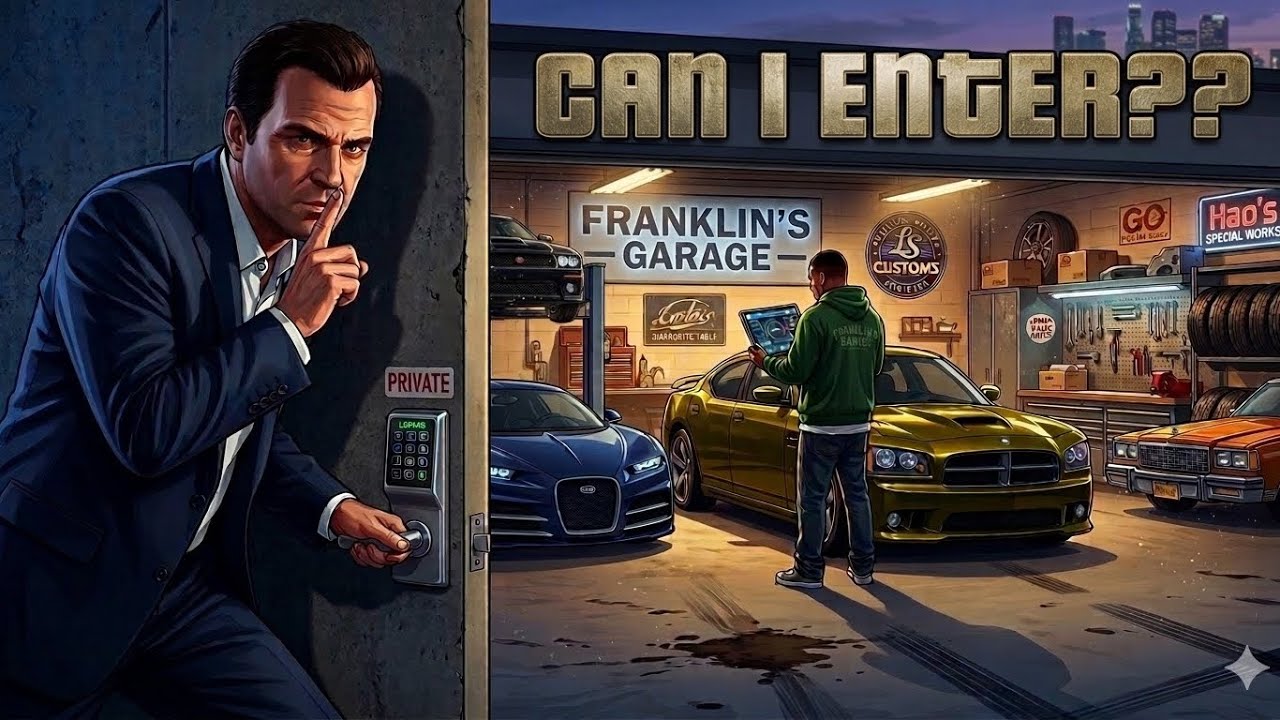 Can Michael enter into Franklin's Garage without him Knowing?? || GTA V||Proud Panda|| 