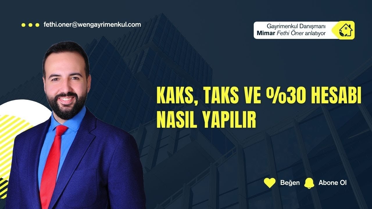 KAKS, TAKS ve %30 Hesabı nasıl yapılır