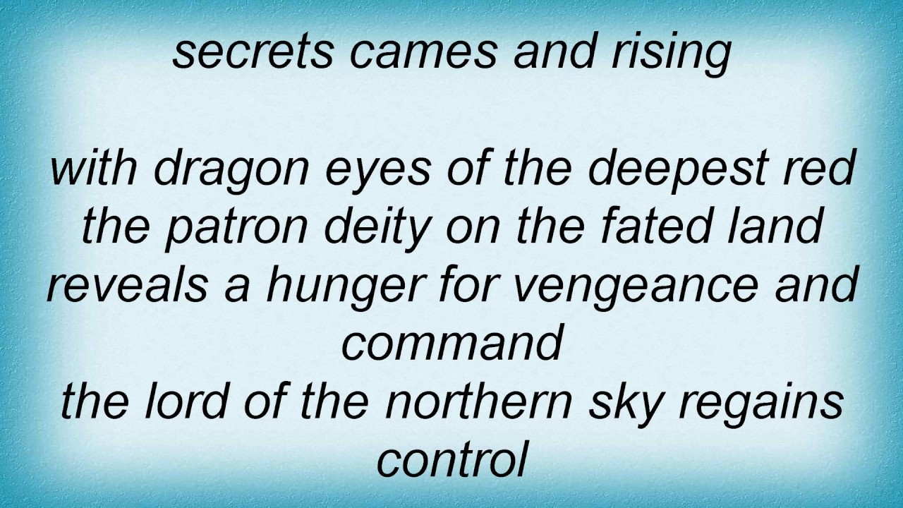 Ancient - Incarnating The Malignant Deity Lyrics