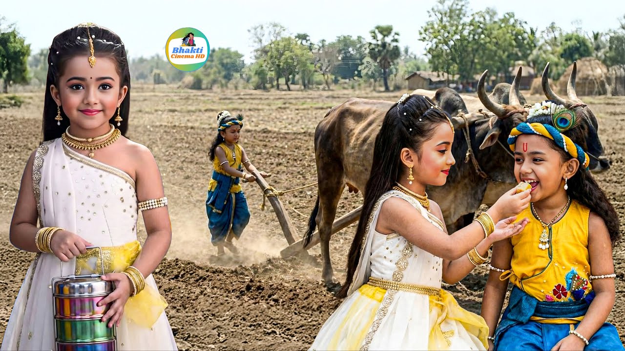 कान्हा पसीने में भीगा था राधा ने प्यार से खिलाया निवाला || yashomati Maiya ke Nandlala