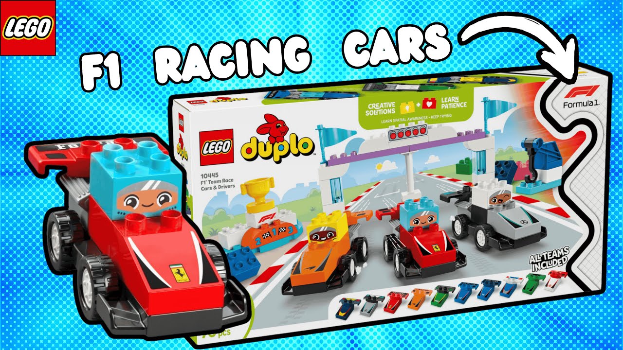 LEGO DUPLO Ep 34: F1 Team Race Cars & Drivers 10445 (unboxing & building)