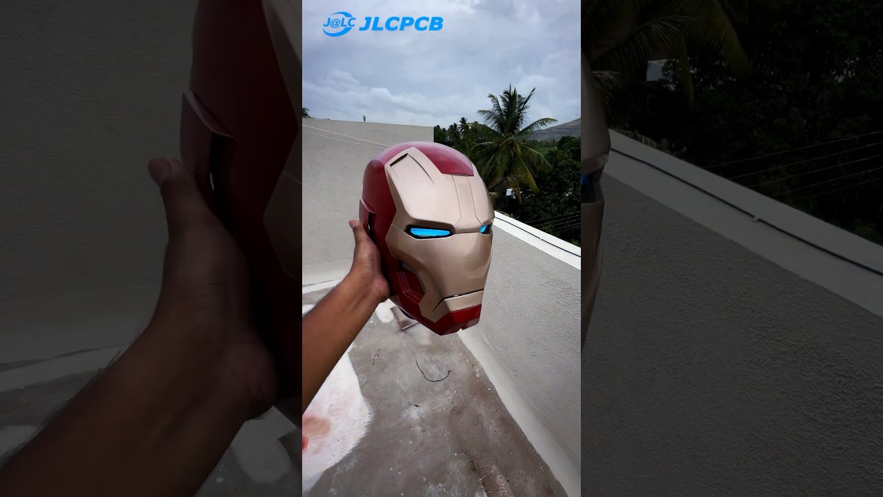 MK42 Iron Man Helmet Creation! [Part-3] #shorts #jlcpcb