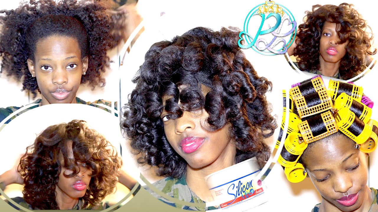 Natural Hair| Silicon Mix Treatment & Roller Set| Low Manipulation for Elognated Curls