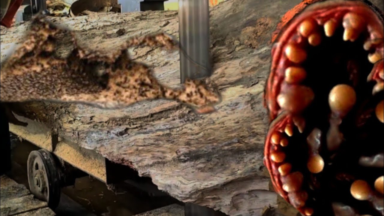 unexpected discovery in wood | what they find in the horror log at sawmill