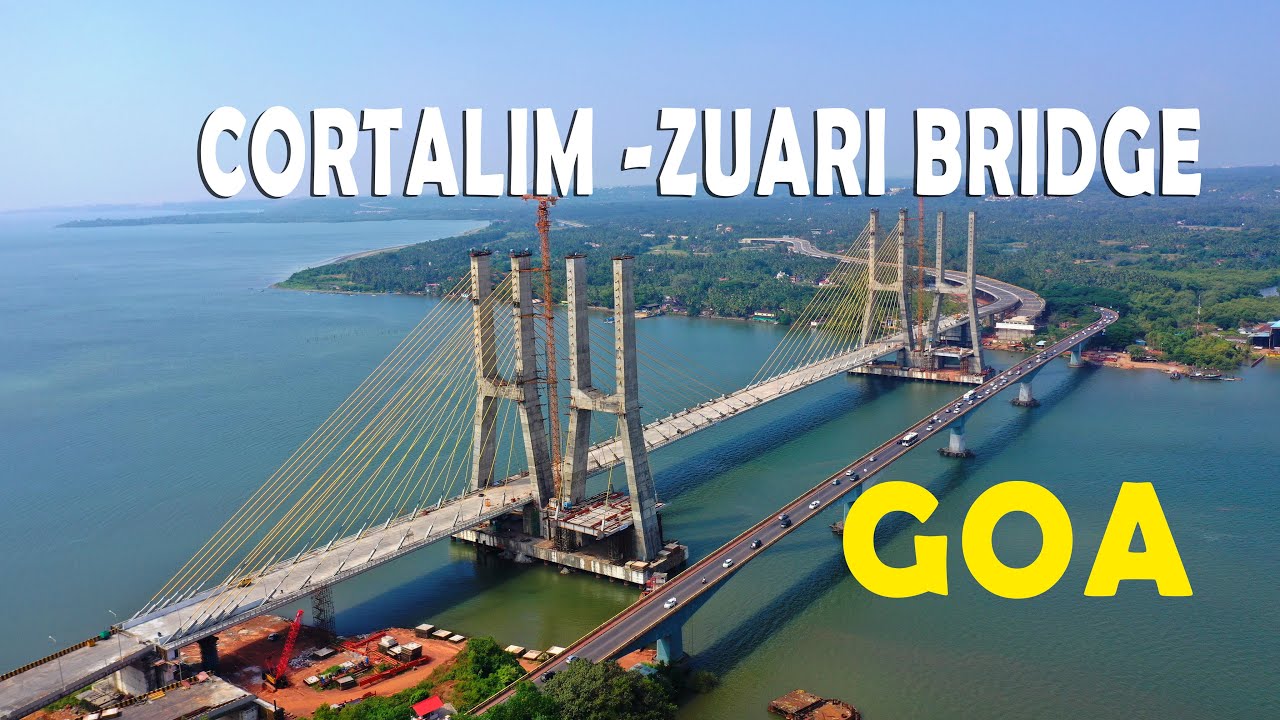 AreaByDrone -  New Zuari Bridge Goa | Zuari Bridge Gao latest.