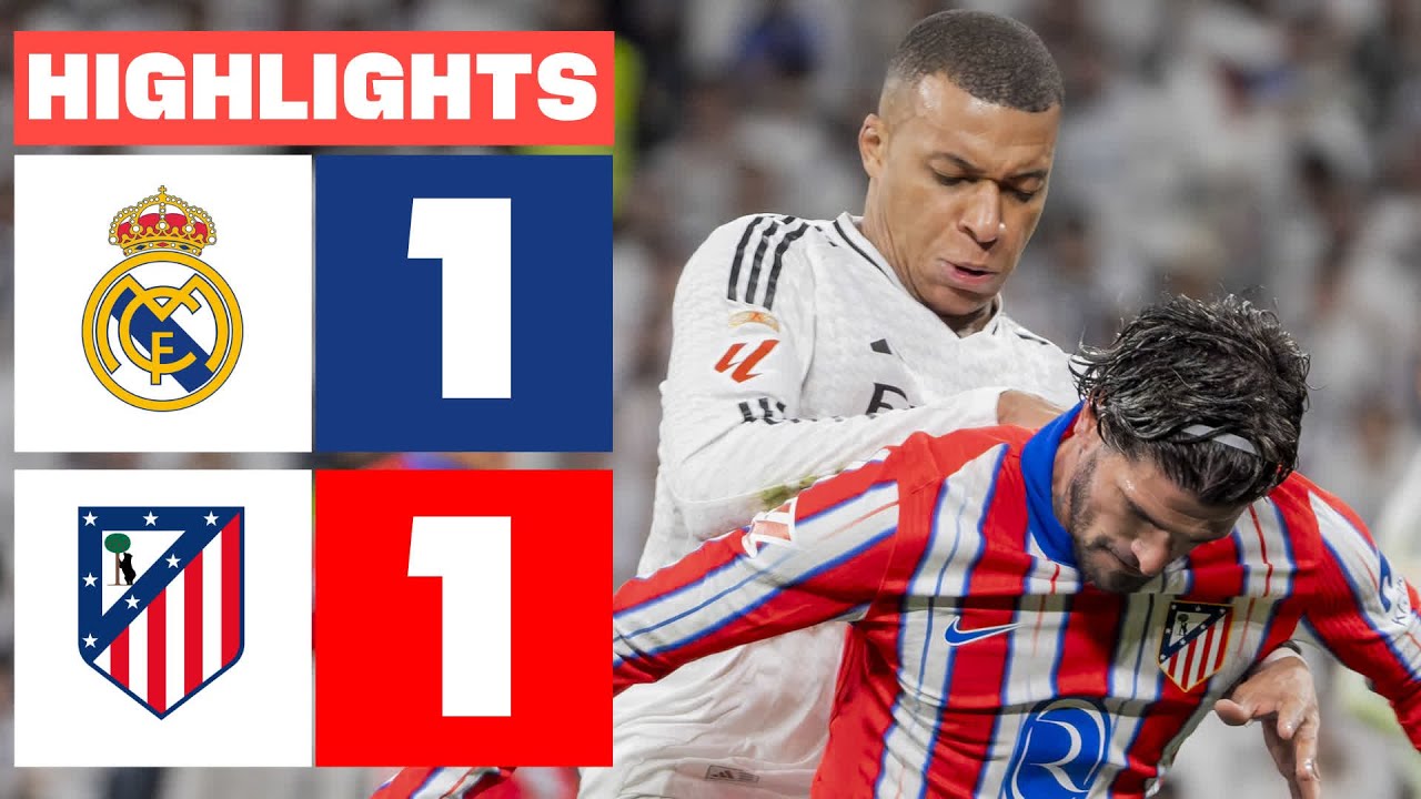 REAL MADRID 1 - 1 ATLÉTICO DE MADRID I RESUMEN LALIGA EA SPORTS