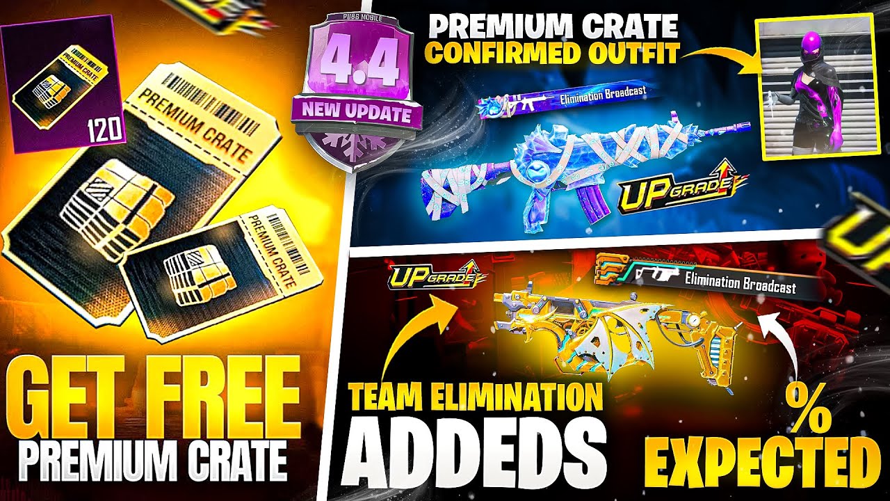 Next Premium Crate Confirmed | 4.4 Update Gun Skins Changes | Mummy M416 & UZI |PUBGM 