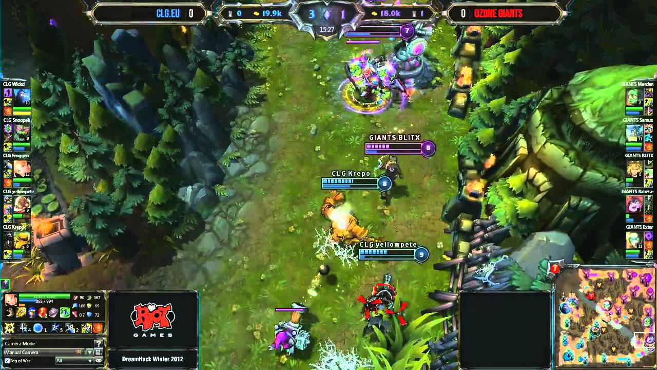 LoL Dreamhack CLG.EU vs GIANTS (Game 1/1)