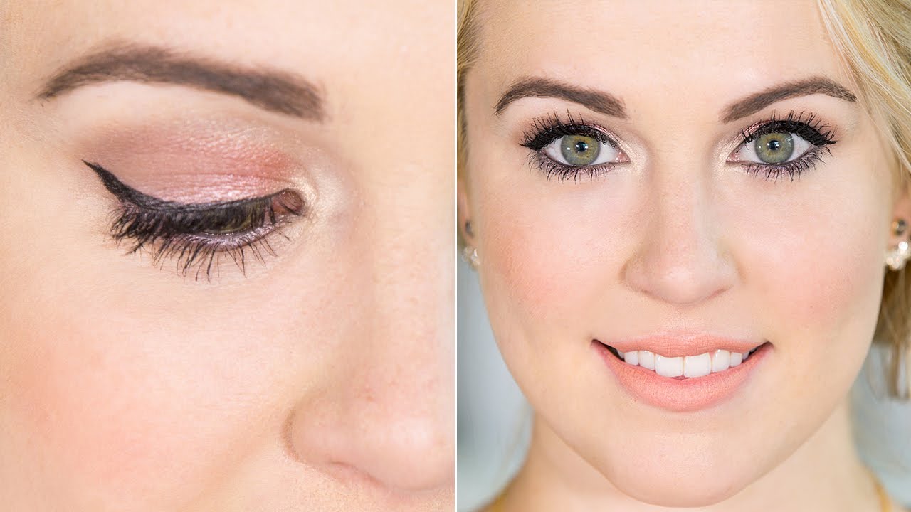New Year's Eve Makeup: Rose Gold Shadow and Nude Lips