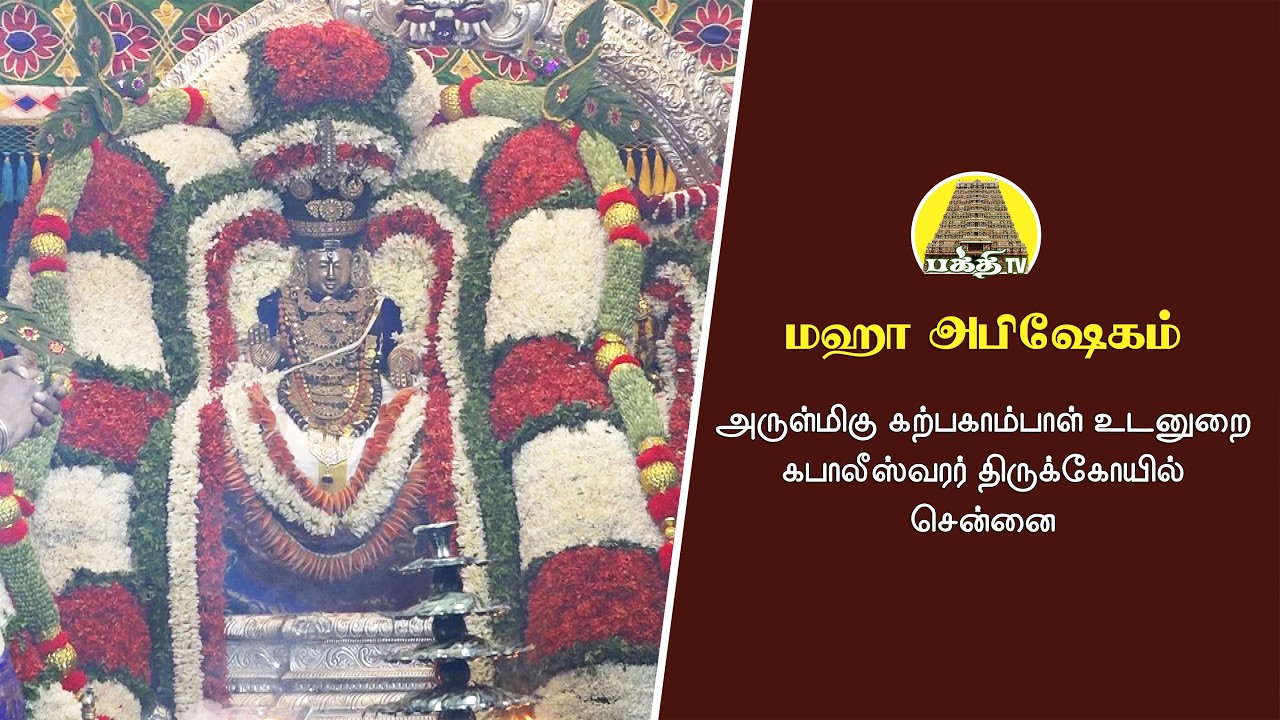 மஹா அபிஷேகம் | அருள்மிகு கற்பகாம்பாள் உடனுறை கபாலீஸ்வரர் திருக்கோயில் | Kapaleeswarar | Bakthi TV