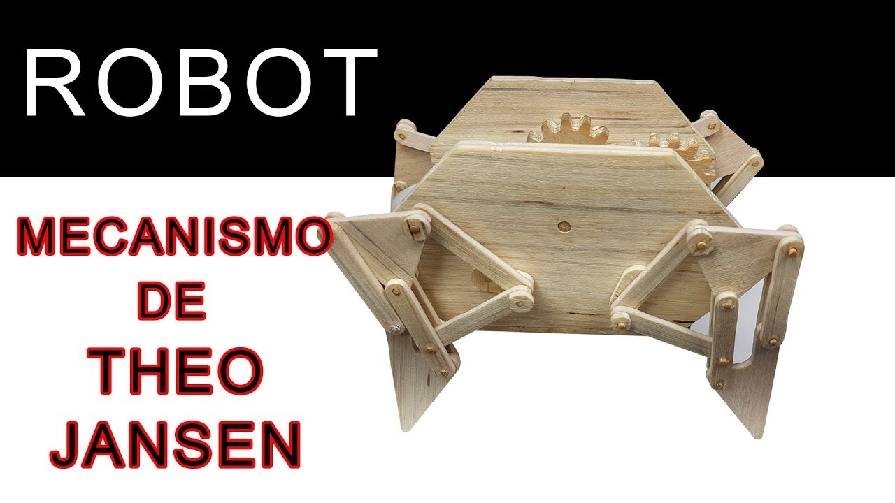 Robot con el Mecanismo de Theo Jansen | Four Legs Walking Machine Model