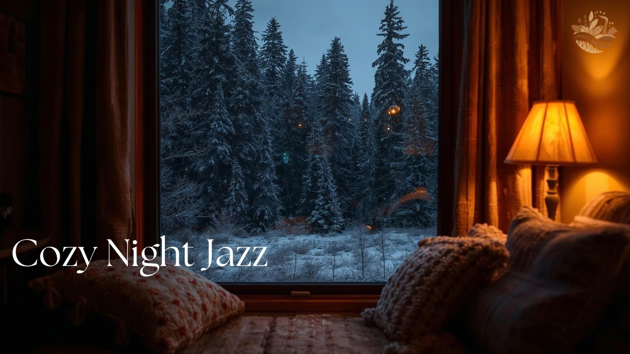 Late Winter Night Reading Nook 🌙 Relaxing Lofi Jazz for Study, Focus & Sleep (4K)