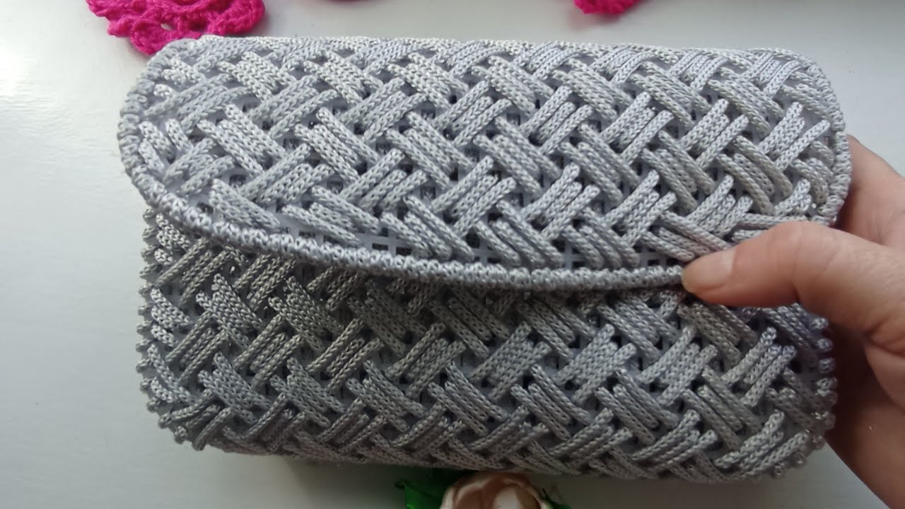 МК Сумка із пластікової канви.Узор2. 3частина на  каналі.#сумка #канва #handmade #bag #canvascordbag