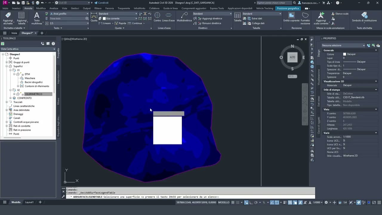 Civil 3D Tutorial ITA - Analisi e confronto tra superfici
