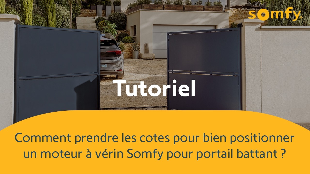 Comment prendre les cotes pour bien positionner un moteur à vérin pour portail battant ? | Somfy