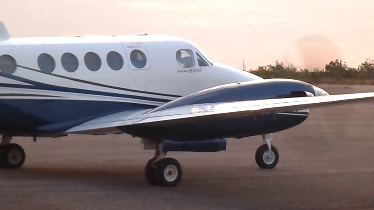Beechcraft Super King Air 200 YV3296 Encendido De Motores Y Rodaje Aeropuerto De San Tomé Venezuela