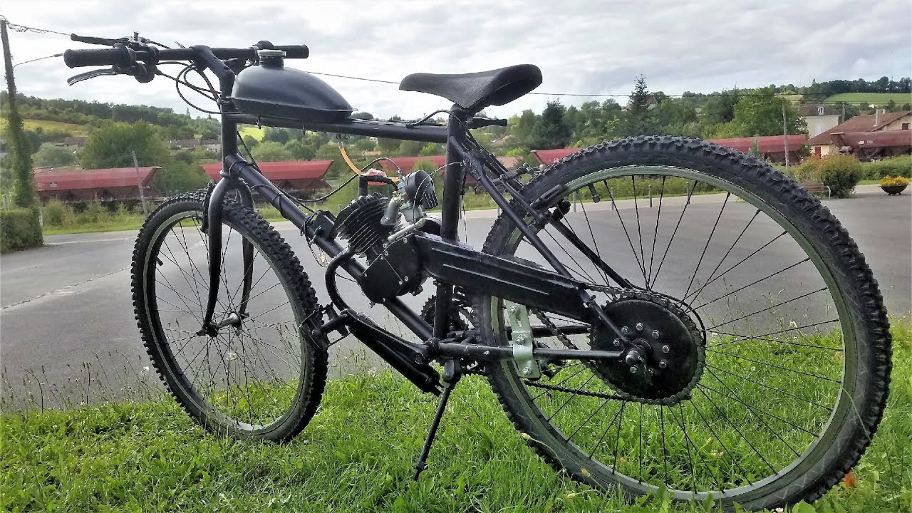 Homemade Bike With 80cc Motor 4H To Build It DIY Project