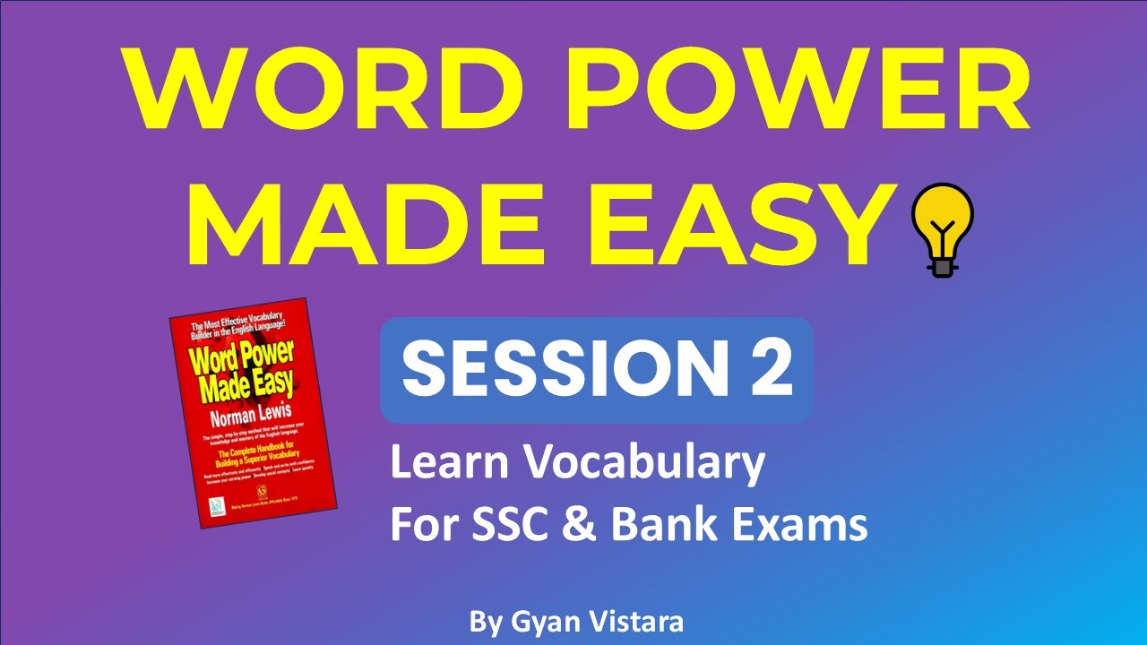 Word Power Made Easy by Norman Lewis | Session 2 | The Ultimate Vocabulary Series for SSC CGL, CHSL.
