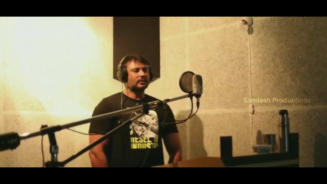 Challenging Star Darshan in Odeya Recording | Sandesh Productions