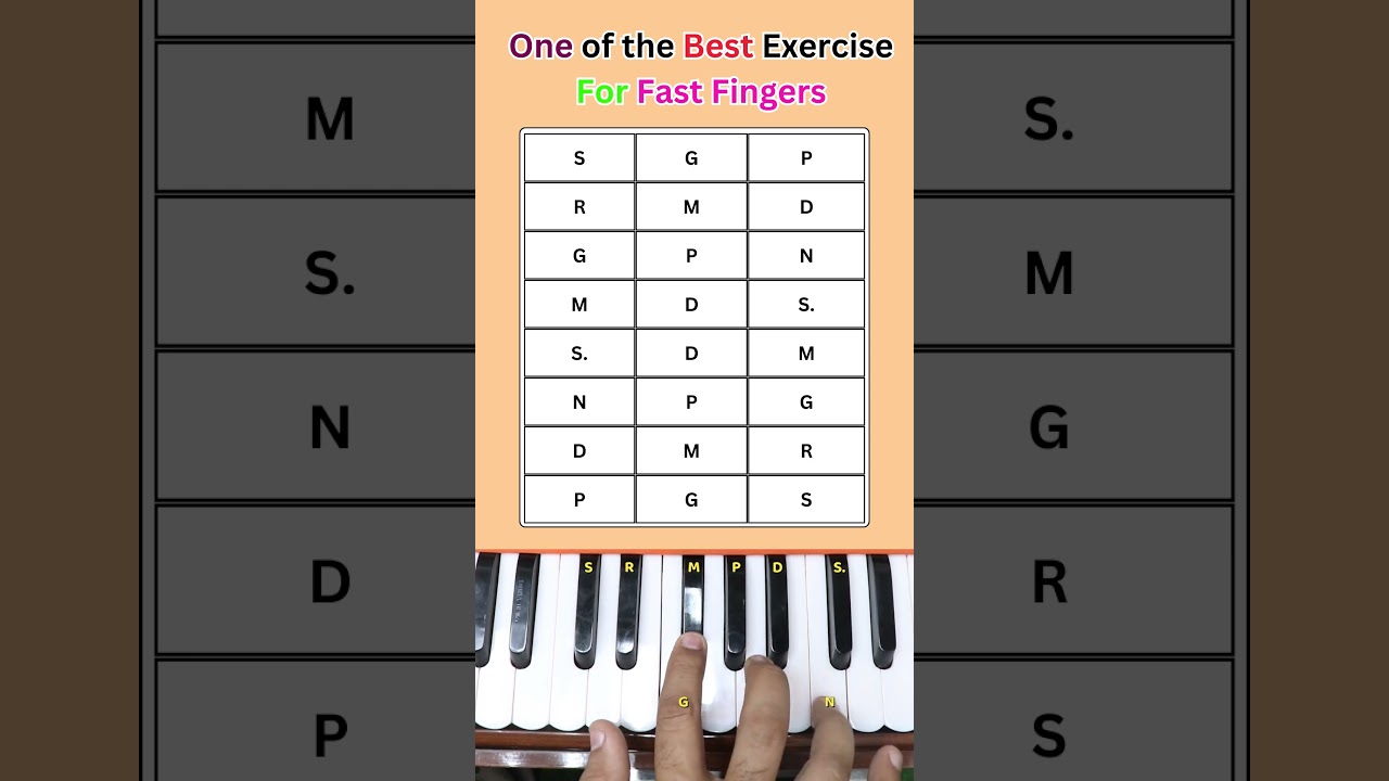 🎹 One of the BEST exercises for fast fingers on harmonium  #learnharmonium