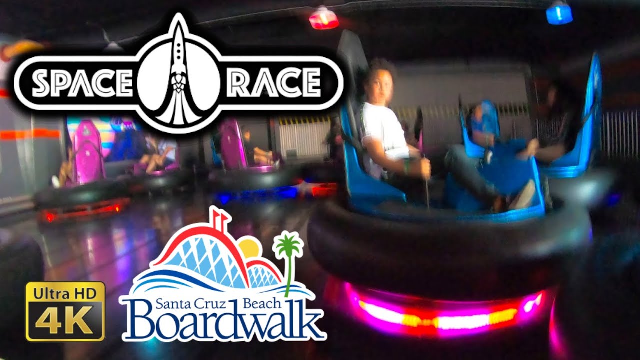2022-04-06 Space Race Bumper Cars On Ride Ultra HD 4K POV Santa Cruz Beach Boardwalk