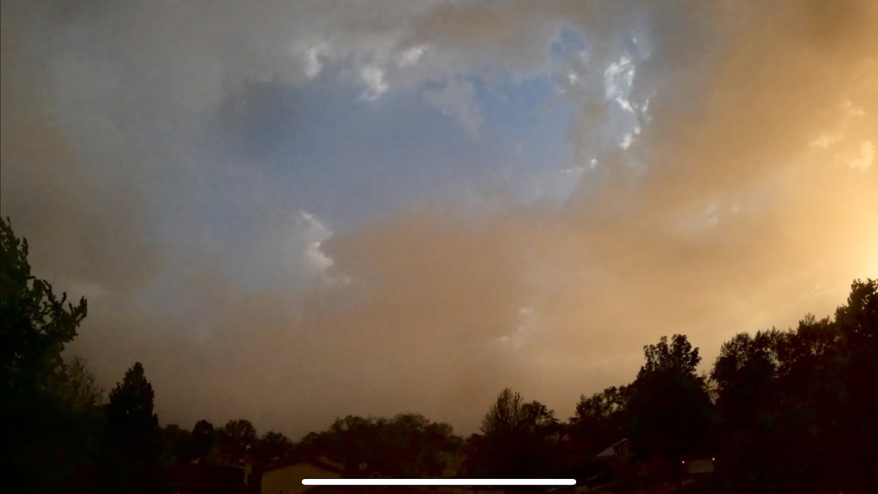 Rare Dust Storm and Rainstorm Just Before Sunset in Bloomingdale Illinois- Time Lapse