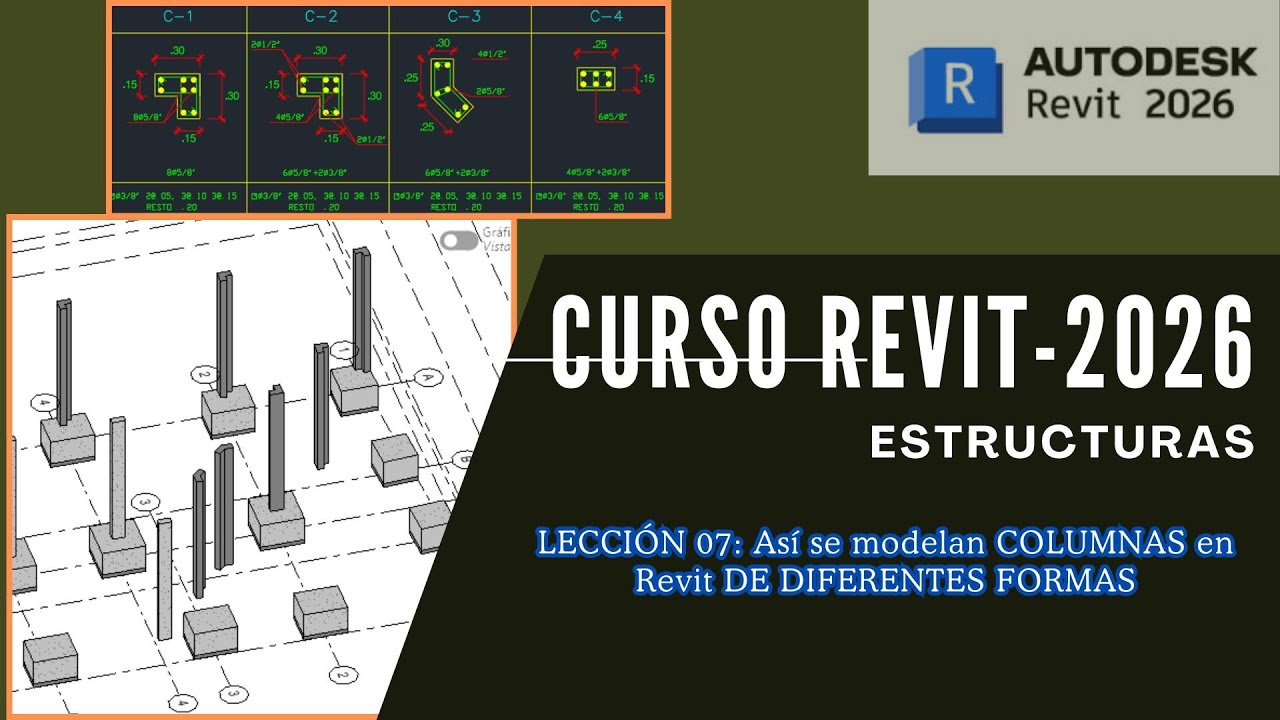 07. Revit Estructuras: ¿Cómo crear columnas especiales en Revit de rectangular a formas complejas?
