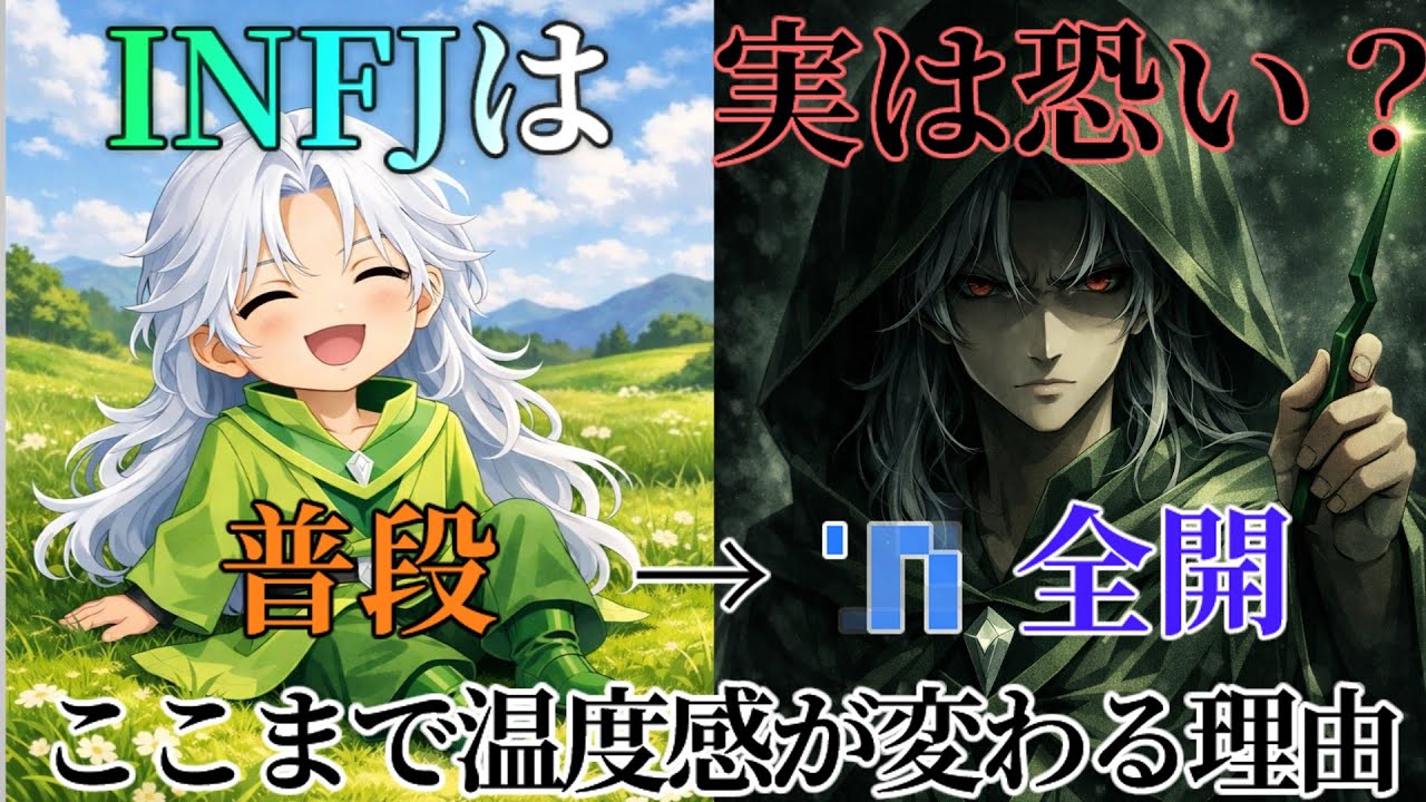 【MBTI診断】INFJは実は恐い？○○を全開にすると心理機能　#あるある　#MBTI#infj #提唱者#性格診断#infjあるある#心理学#人間関係#提唱者型