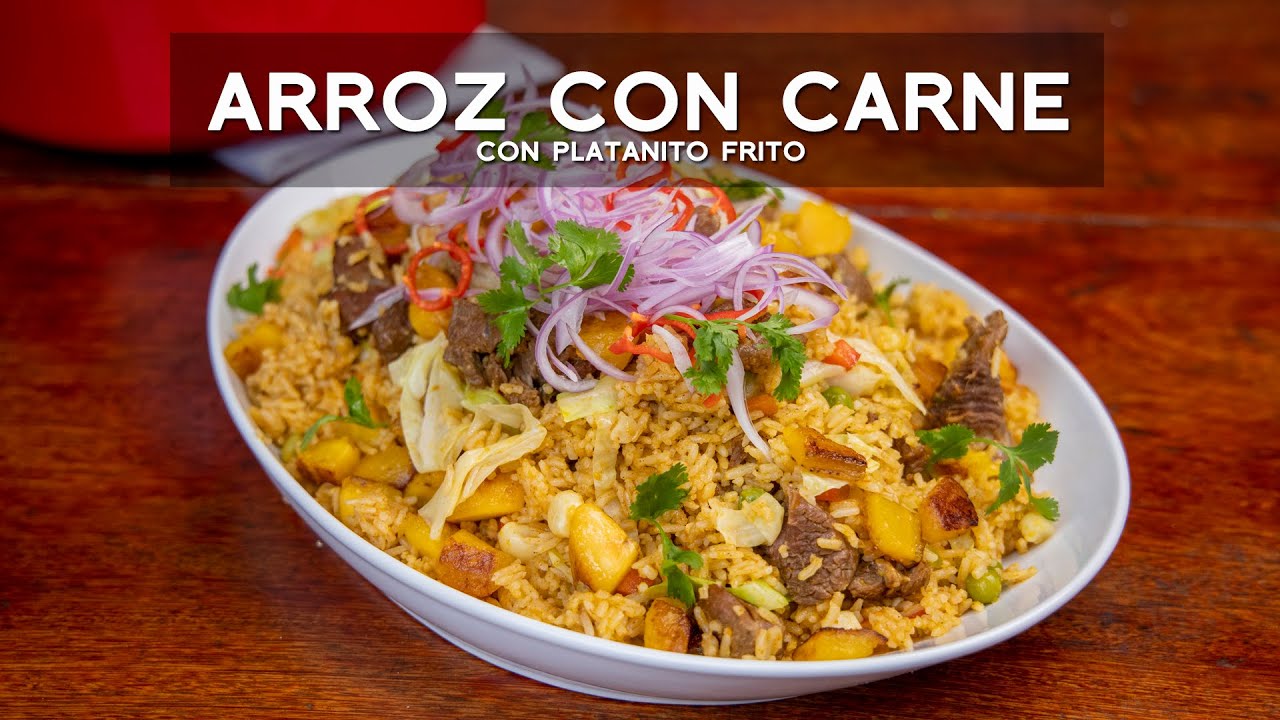 COMO PREPARAR ARROZ CON CARNE | COMIDA PERUANA | ACOMER.PE