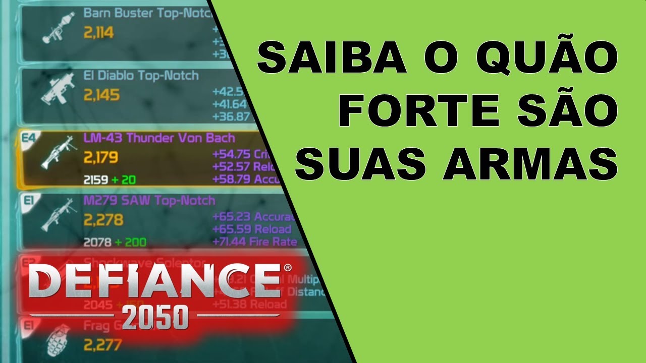 DESCUBRA SE SUA ARMA &Eacute; MAIS FORTE - Defiance 2050