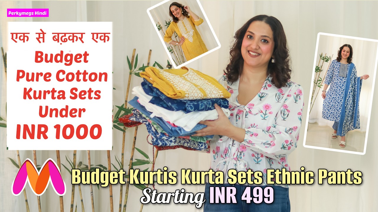 Budget Pure Cotton Kurta Sets under INR 999 | Budget Kurtis Suits Ethnic Pants starting INR 499