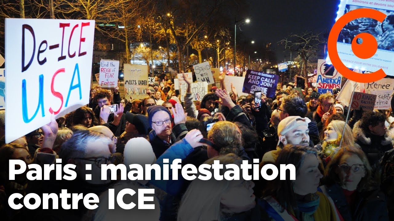 Manifestation anti-ICE et en solidarité avec le peuple américain à Paris ce 28 janvier 2026